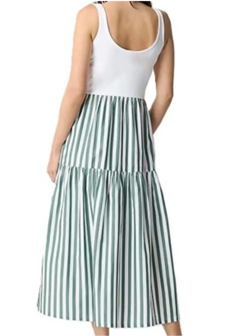 J.Crew Petite striped tiered knit mixy dress